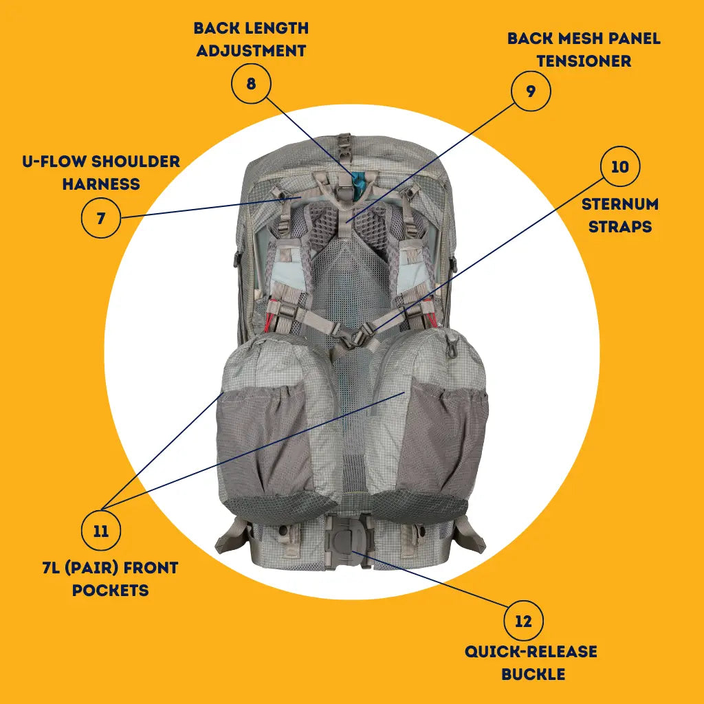 Hiking Backpack - Lightweight & Comfortable - Mountain Magic 50 PRO