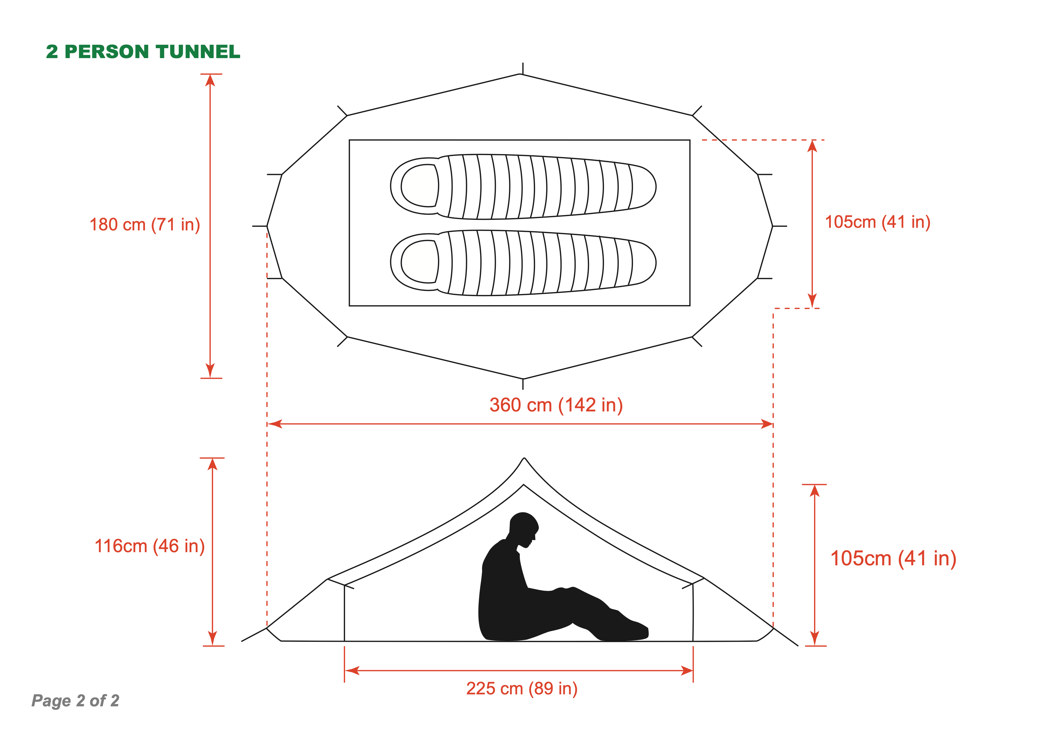 2 person tent dimensions 2-person tent - Lightweight & 3-season - Aarn 2 Tent